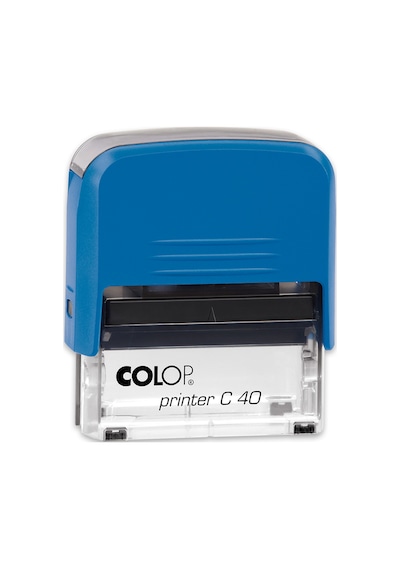 Colop Prınter C40 Mavi Kasa Mavi Keçe - 23 x 59 MM
