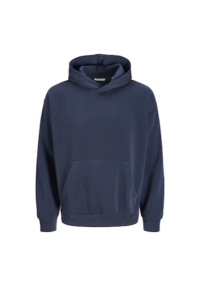 Jack & Jones Erkek Loose Fit Kapüsonlu Hoodie - Collie - 12301971 Lacivert