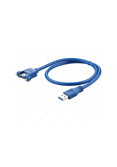 Panel Tipi Vidalı Usb 3.0 Dişi-Erkek Uzatma Kablosu-30Cm