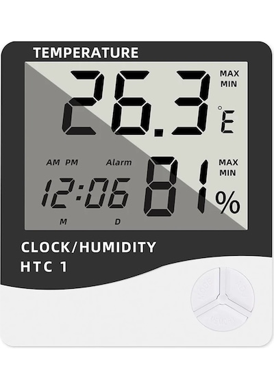 Htc1 Htc2 Lcd Elekonik Dijital Sıcaklık Nem Ölçer Ev Termomee Higromee Kapalı A Htc1
