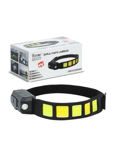 Watton Wt-066 Sensörlü Cob Xpg Led Kafa Lamba Siyah
