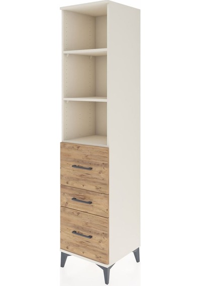 Hyperion Dolap 3 Raflı 3 Çekmeceli 44x44x195 Aytaşı-çam Aytaşı