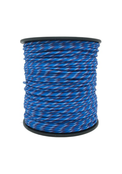 Mg Ropes Bileklik,outdoor 4 Mm Paracord İp No:64 100metre Mavi Beyaz Desenli