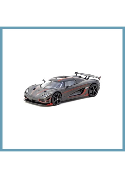 Tarmac Works 1/64 Model Araç Agera Rs Black Carbon Fiber / Red Accents Mbt06 Çok Renkli
