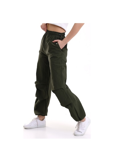 Dechival Kadın Paraşüt Pantolon Haki Yeşili
