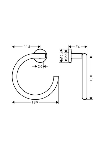 Hansgrohe Logıs Unıversal Halka Havluluk Krom 41724000