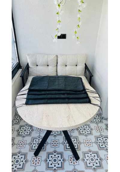 Bahçe Balkon Takımı Minder Kılıf Takımı 4 Adet Antrasit
