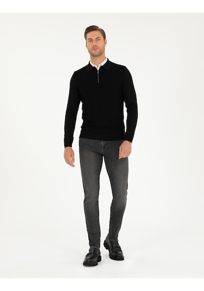 Pierre Cardin Erkek Siyah Kazak /triko 50296453-vr046 Siyah