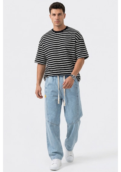 Bigdart Erkek Rahat Kesim Baggy Jean Pantolon 30074 - Mavi