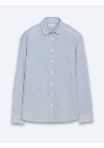 Kip Gri Regular Fit Dokuma Casual %100 Pamuk Gömlek
