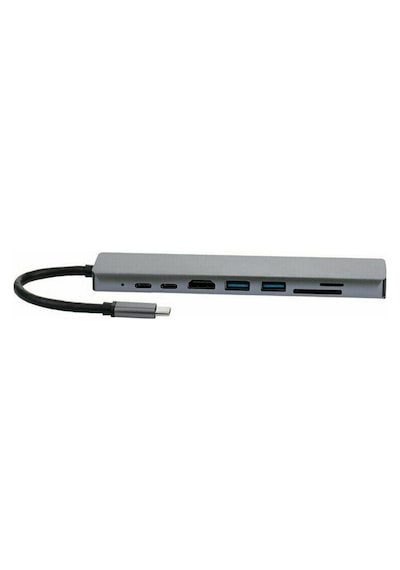 Alfais 4681 Type C To Hdmi Usb Sd Microsd 8In1 Ethernet Çevirici