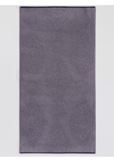 Pamuk Tekli Havlu Jakarlı Karna Premıum Vance - 70 X 140 Lila