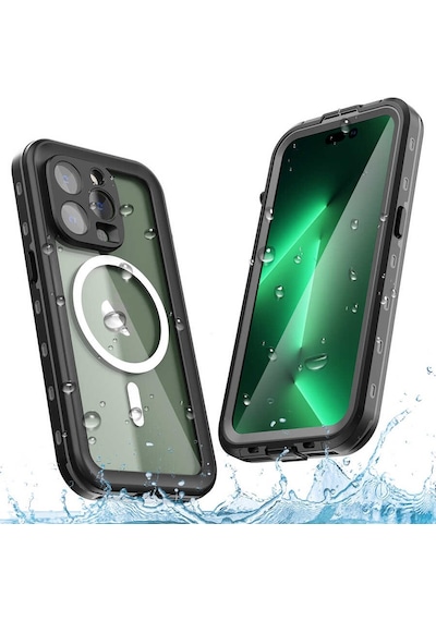 Apple Uyumlu iPhone 14 Pro 1-1 Su Geçirmez Kılıf-siyah