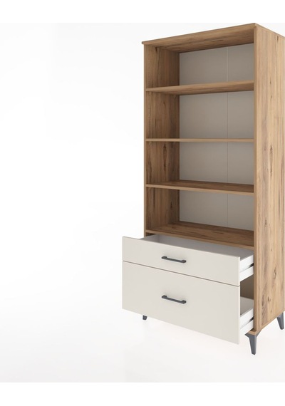 Hyperion Dolap 4 Raflı 2 Çekmeceli 88x44x195 Çam-aytaşı Çam
