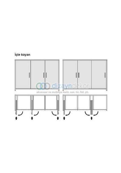 Açılır Ve İçeri Kayar Pivot Kapak Mekanizması Cep Kanat Sistemi 560 Mm
