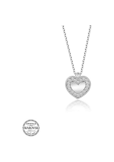 Swarovski Taşlı Gümüş Kalp Kadın Kolye (522002837)