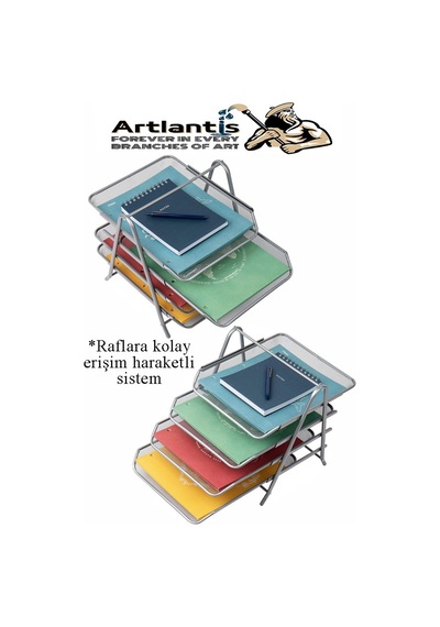 4 Lü Metal Evrak Rafı Siyah 1 Paket Masaüstü A4 Dosya Düzenleyici Kağıt Tepsisi Metal Çelik Fileli Dört Katlı Hareketli Siyah