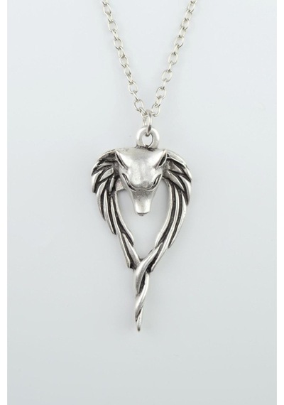 Anubis Ölüm ve Ceza Tanrısı Antik Gümüş Kaplama Unisex Kolye Gümüş