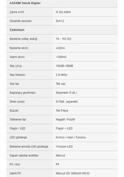 Eds As240m Yürüyen Led Göstergeli Harici Siren