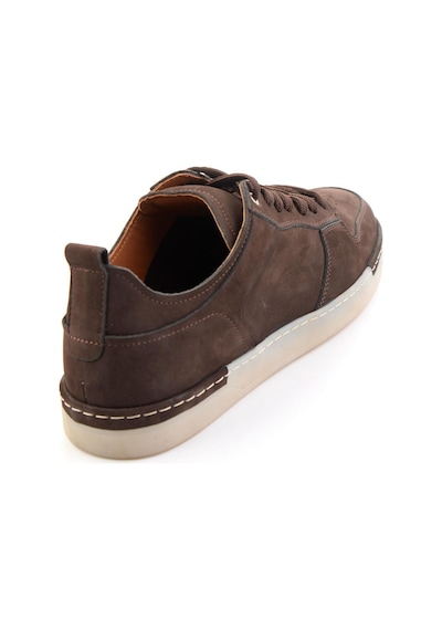 Bambi Kahve Hakiki Deri Erkek Sneaker E01396022601