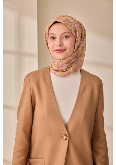 Silk Home Soft Eşarp 73091-25 Yavruağzı, Haki, Yağ Yeşili, Gümüş