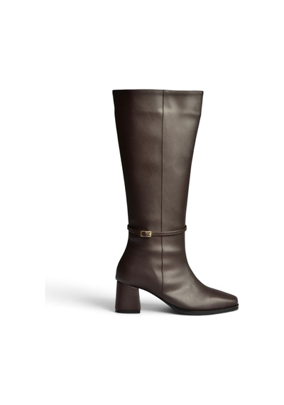 Fox Shoes Z920889009 Kahverengi Kalın Topuklu Günlük Kadın Çizme