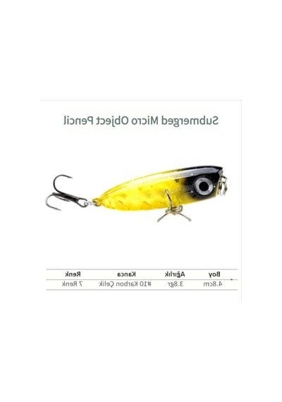7 Adet Renkli Zıpır Olta Yem Seti - 4.8cm, 3.8gr