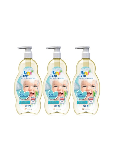 Uni Baby Bebek Saç Ve Vücut Şampuanı 700ml Klasik Pompalı 3lü