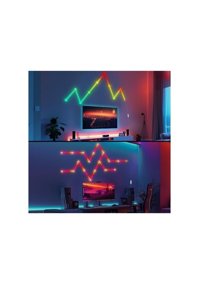 Shaped Rod Şekil Verilebilir Argb Led Çubuk 12 Li Siyah