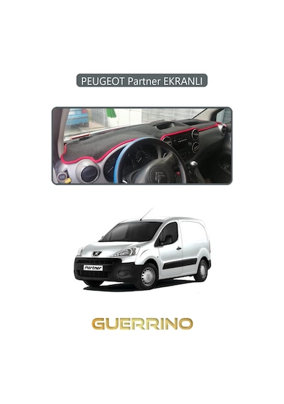 Peugeot Partner Ekranlıtorpido Koruma Halısı Gri Kenar