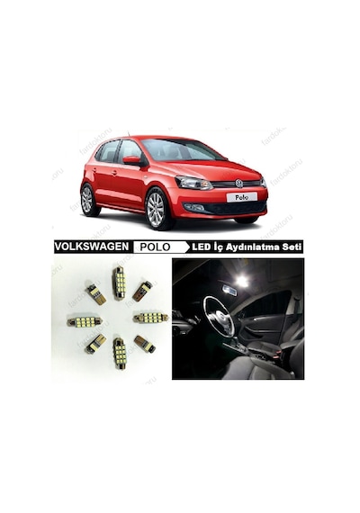 Fardoktoru Vw Polo 6R 6C Komple Beyaz Led Iç Aydinlatma Ampul Seti Fardoktoru Vw Polo 6R 6C Komple Beyaz Led Iç Aydinlatma Ampul Seti