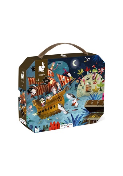 Janod 36 Parça Çantalı Puzzle Hazine Avı