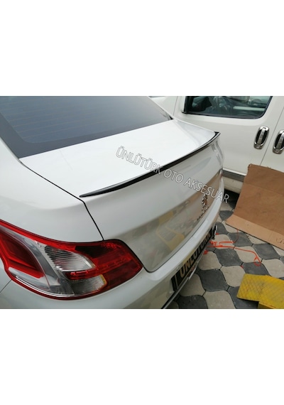 OtoÇizgi Peugeot 301 Bagaj Üstü Spoiler - Spoiler PARLAK SİYAH - BEYAZ OtoÇizgi