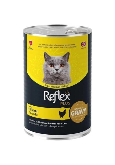 Reflex Plus Gravy Tavuklu 400 Gr Yetişkin Konserve Kedi Maması