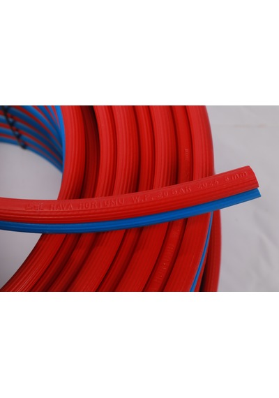 İkiz Kaynak Oksijen Asetilen Hortumu Pvc İç Çap 10 Mm - 10 Metre