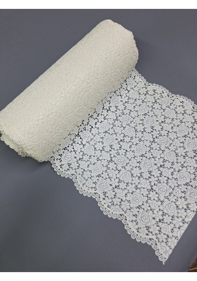 Pvc Küpür Dantel Raf Ve Dolap Örtüsü Runner Krem 35 Cm Eninde Kprl35-4 35 X 300