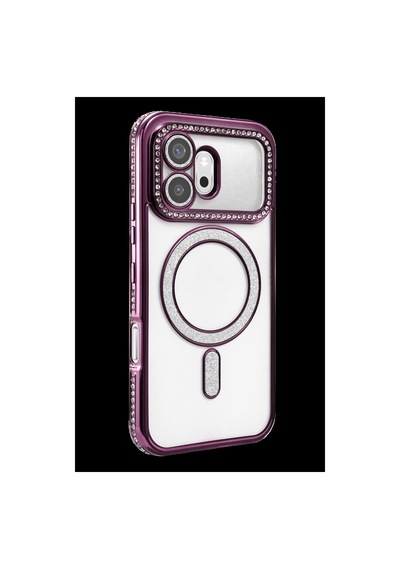 Huawei Honor 600 Joke Simli Magneticsafe Kılıf - Derin Mor