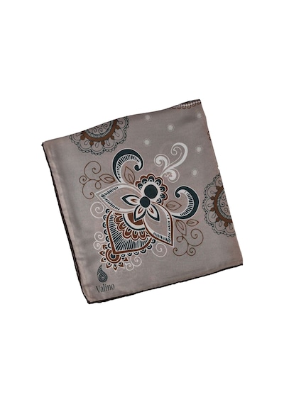 Mim Eşarp Mısırlı Eşarpları Mısırlı Eşarp Alize Krep Etnik Desenli Eşarp 140x140 Cm Vizon - Kahve