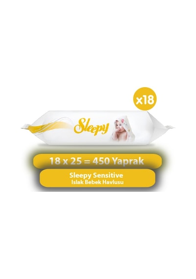 Sleepy Sensitive Islak Bebek Havlusu 18X25 450 Yaprak