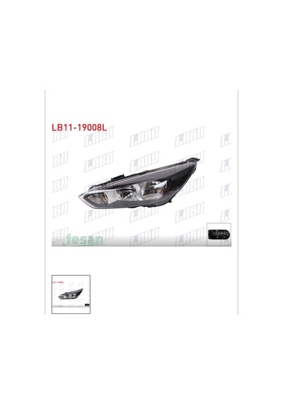 Ford Focus 2015 Sol Motorlu Siyah Çerçeveli Far