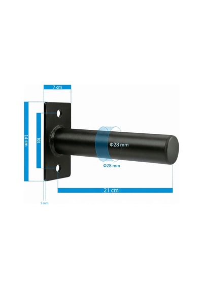 Duvar Montajlı 28mm Ağırlık Plaka Depolama Barı Metal Plate Holder Fitness Plaka Askısı