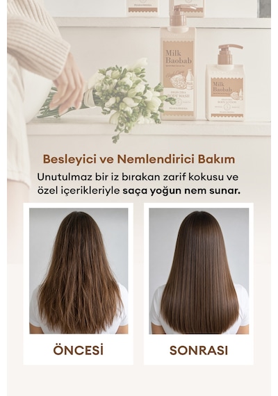 Kuru Saçlara Özel Yoğun Nemlendirici Şampuan Mılk Baobab High Cera Shampoo Pear&freesia
