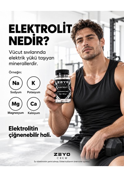 Çiğnenebilir Elektrolit Tablet - Yaban Mersini Aromalı 60 Tablet / 108g
