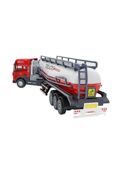 1:24 Ölçek Diecast Metal Kafa Işıklı Ve Sesli Oyuncak Tanker Tırı - Ayrılabilir Dorseli Model Araba