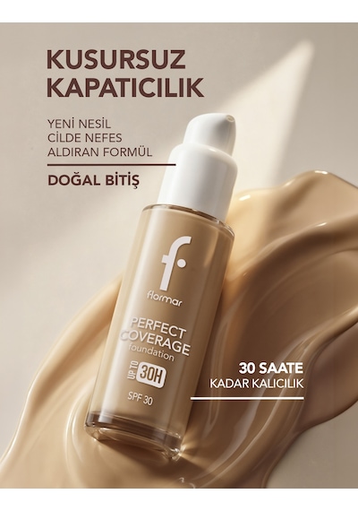 Perfect Coverage Yüksek Pigmentli & Doğal Bitişli Spf30 Fondöten 8682536106788 105prclaınıvry