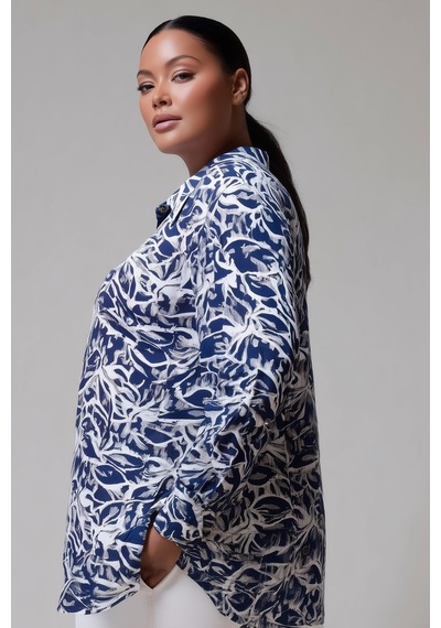 Hanezza Modayı Yakalayın: Kadın Büyük Beden Navy Blue Desenli Pamuklu Vis0kon Kumaş Gömlek / Tunik Mavi - 243891992 Mavi Hanezza Modayı Yakalayın: Kadın Büyük Beden Navy Blue Desenli Pamuklu Vis0kon Kumaş Gömlek / Tunik Mavi - 243891992 Mavi