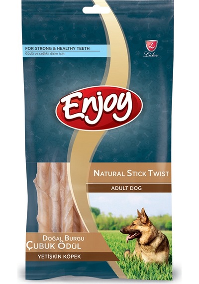 Enjoy Natural Burgu Stick Köpek Ödül Maması 14 Cm 5-7 Gr 100 Lü