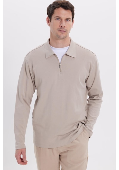 Tudors Erkek Relax Fit Rahat Kesim %100 Pamuk Yarım Fermuarlı Polo Yaka İnterlok Taş Sweatshirt-42154 Taş Tudors Erkek Relax Fit Rahat Kesim %100 Pamuk Yarım Fermuarlı Polo Yaka İnterlok Taş Sweatshirt-42154 Taş