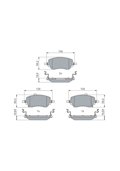 Fiat Egea 1.6mj 2016-2024 Bosch Ön Balata 134mm