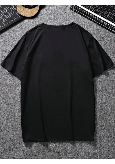 Startmore Unisex Paris Baskılı Oversize %100 Pamuk Siyah